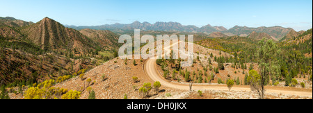 Blick auf Heysen reichen von Razorback Lookout, Flinders Range National Park, South Australia, Australien Stockfoto