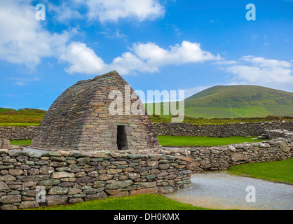 County Kerry, Irland: Gallarus Oratorium auf der Dingle-Halbinsel, zwischen dem 6. und 9. Jahrhundert erbaut. Stockfoto