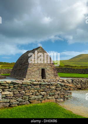 County Kerry, Irland: Gallarus Oratorium auf der Dingle-Halbinsel, zwischen dem 6. und 9. Jahrhundert erbaut. Stockfoto