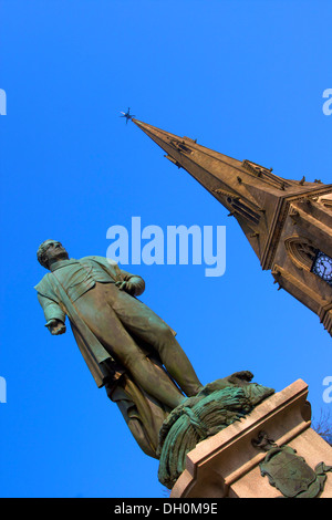 Statue von Sir Robert Peel, Bury, Lancashire, England Stockfoto