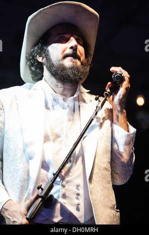 Vinicio Capossela führt am Frammenti Festival 2013. Stockfoto