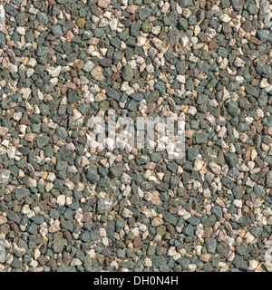 Nahtloses aneinander Textur des zerkleinerten Granit. Stockfoto