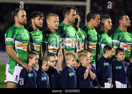 Rochale, UK. 28. Oktober 2013. Irland-Team Line-up vor der Rugby League World Cup Group eine Spiel zwischen Fidschi-Inseln und Irland vom Spotland Stadium. Bildnachweis: Aktion Plus Sport/Alamy Live-Nachrichten Stockfoto