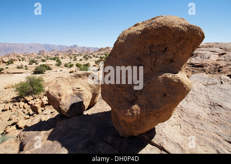 Bereich der Felsen in der Nähe der gemalte Felsen Tafraoute in der Anti-Atlas-Gebirge, Marokko, Nordafrika Stockfoto