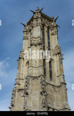 Detail der Turm Saint-Jacques, Tour Saint-Jacques, Paris, Frankreich Stockfoto