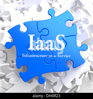 IAAS. Puzzle-Information-Technologie-Konzept. Stockfoto