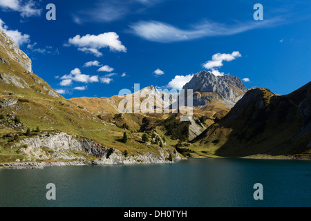 Lake Spullersee, Reservoir an der Quelle des Lechs, Vorarlberg, Österreich, Europa Stockfoto