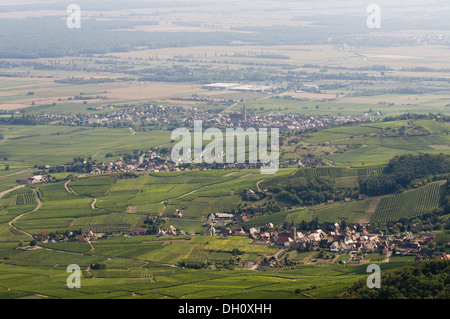 Elk213-1838 Frankreich, Elsass, Blick vom Haut Koenigsbourg Schloss Stockfoto