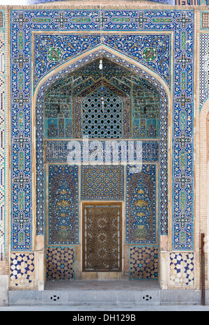 Handarbeit von der Darb-i Imam Schrein, Isfahan, Iran Stockfoto