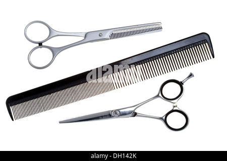 Spezielle Scheren für den Friseur-Betrieb Stockfoto