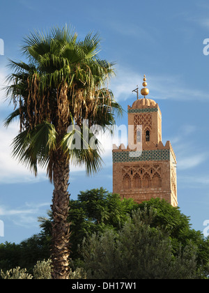 Koutoubia Moschee - die größte Moschee in Marrakesch, Marokko, Afrika Stockfoto