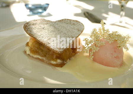 Atemberaubende Mahlzeiten in Plas Bodegroes ist schönes Restaurant in Nord-Wales Platz für 40 Gäste Stockfoto