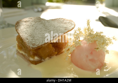 Atemberaubende Mahlzeiten in Plas Bodegroes ist schönes Restaurant in Nord-Wales Platz für 40 Gäste Stockfoto