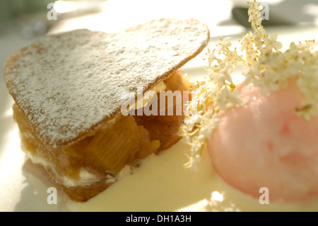 Atemberaubende Mahlzeiten in Plas Bodegroes ist schönes Restaurant in Nord-Wales Platz für 40 Gäste Stockfoto