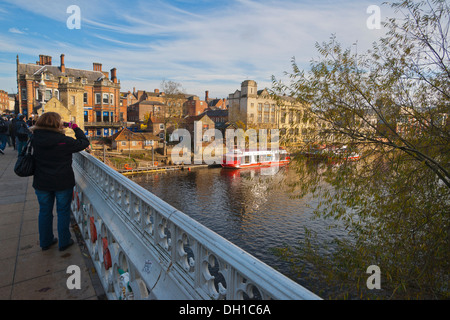 Lendal Bridge, Herbstfärbung, York, Yorkshire, England Stockfoto