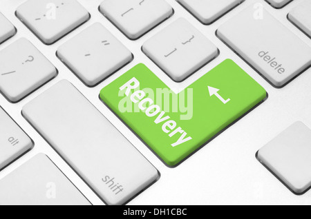 Recovery-Taste auf der Computertastatur Stockfoto