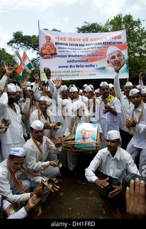 Anna Hazare Agitation Mumbai Maharashtra Indien Asien zu protestieren Stockfoto