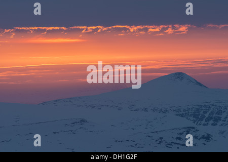 Morgen-Stimmung, Naturreservat Sjaunja, Schweden Stockfoto