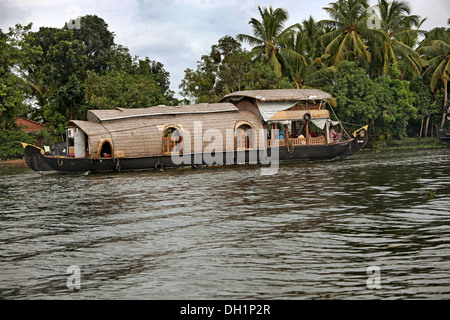 Hausboot in Punnamada See in Alleppey Kerala Indien Stockfoto