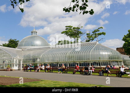 Kibble Palace in botanischen Gärten öffentlicher Park, West End von Glasgow, Schottland, Großbritannien Stockfoto