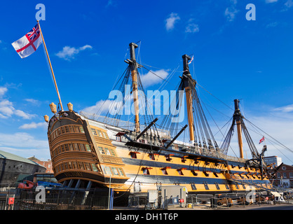 HMS Victory in Portsmouth Historic Dockyard Portsmouth Hampshire England UK GB EU Europa Stockfoto