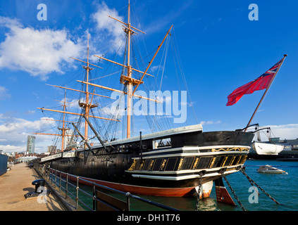 HMS Warrior in den Docks Portsmouth Historic Dockyard Portsmouth Hampshire England UK GB EU Europe Stockfoto