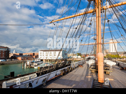 HMS Warrior in den Docks Portsmouth Historic Dockyard Portsmouth Hampshire England UK GB EU Europe Stockfoto