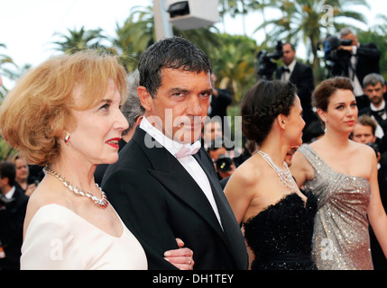 Cannes International Filmfestival 2011: Marisa Paredes und Antonio Banderas (2011/05/19) Stockfoto