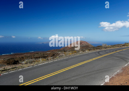 Vulkankrater neben die Pi'ilani Autobahn, Maui, Hawaii, USA Stockfoto