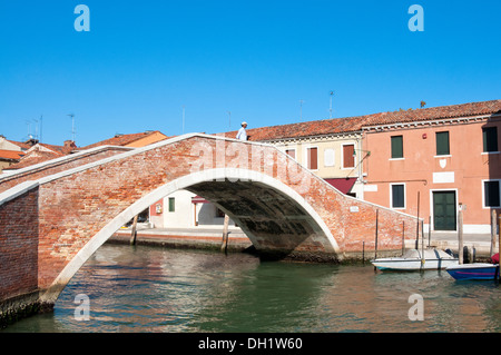 Kanal auf der Insel Murano, Venedig, Veneto, Italien, Europa Stockfoto