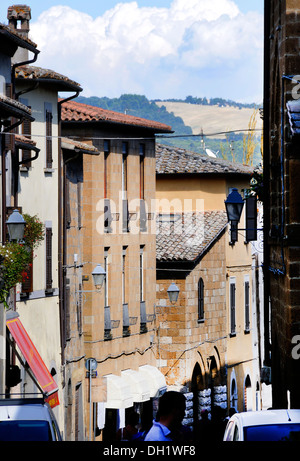 Straße Orvieto Umbrien Italien Stockfoto