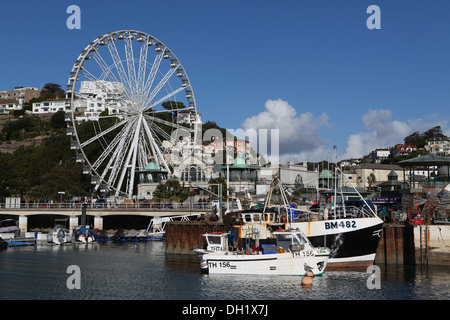 Die Uferpromenade in Torquay, mit dem englischen Riviera-Rad Stockfoto