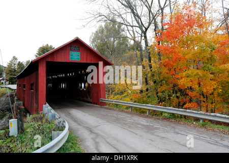 Cox-Brook Covered Bridge, Vermont, USA Stockfoto