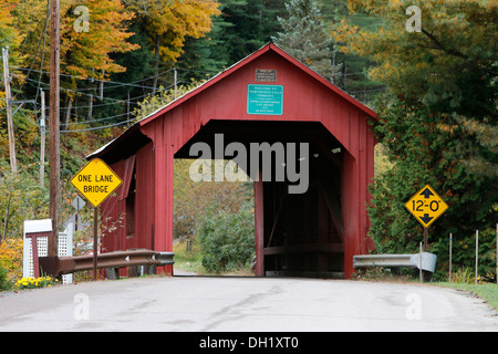 Cox-Brook Covered Bridge, Vermont, USA Stockfoto