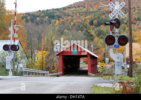 Cox-Brook Covered Bridge, Vermont, USA Stockfoto