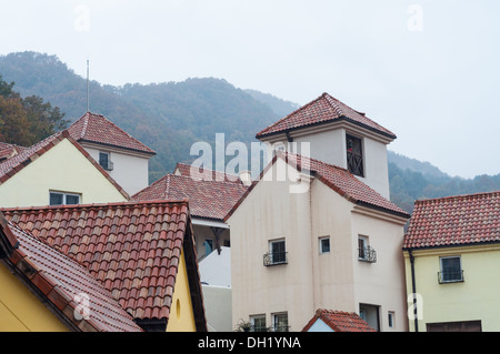 Die Gebäude der Petite France, eine Replik französische Stadt gebaut in Gapyeong, Südkorea. Stockfoto