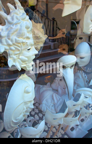 Reflexion der venezianischen Masken, Venedig, Italien Stockfoto