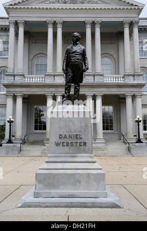 Statue von Daniel Webster vor im Repräsentantenhaus, Concord, New Hampshire, USA Stockfoto