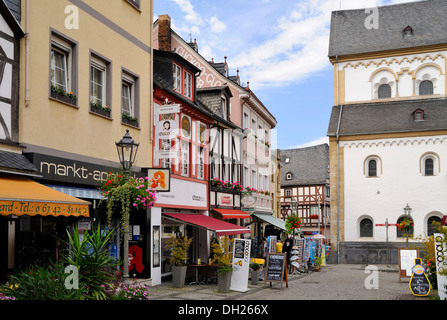 Marktplatz, Boppard, Rhein-Hunsrueck-Kreis Bezirk, Rheinland-Pfalz Stockfoto