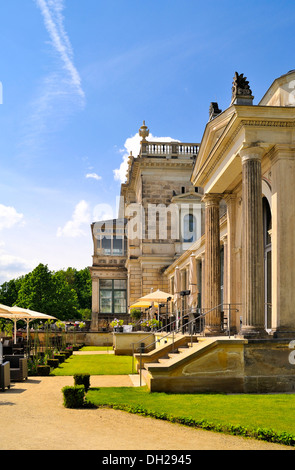 Lingner-Terrasse am Lingner Schloss, Dresden, Sachsen, Deutschland Stockfoto