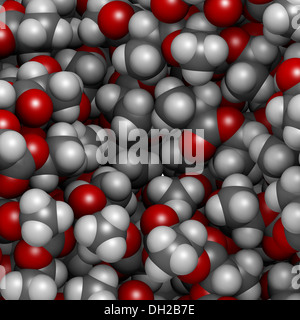 Polymilchsäure (PLA, Polylactid) Säure Biokunststoff, chemische Struktur - Detail. Kompostierbaren Polymer in medizinischen Implantaten, etc. verwendet Stockfoto