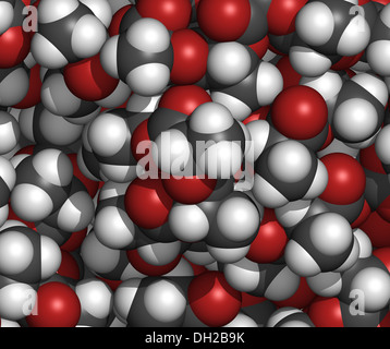 Polymilchsäure (PLA, Polylactid) Säure Biokunststoff, chemische Struktur - Detail. Kompostierbaren Polymer in medizinischen Implantaten, etc. verwendet Stockfoto