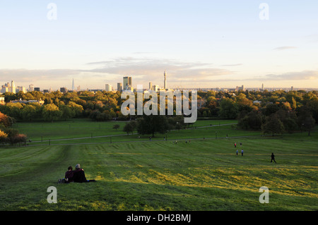 Eine Ansicht der Londoner Primrose Hill, UK Stockfoto