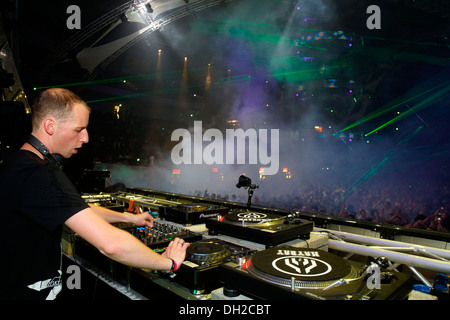 DJ Felix Kroecher, Techno-Festival Mayday 2010 in der Westfalenhalle Concert Hall, Dortmund, Nordrhein-Westfalen Stockfoto