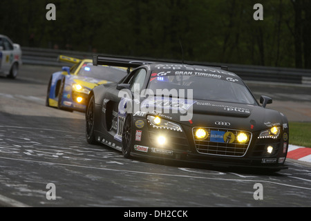 Der Audi R8 LMS Team Abt Sportsline, angetrieben von Matthias Eckstroem, Oliver Jarvis, Timo Schneider und Marco Werner während der Stockfoto