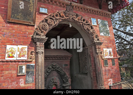 Nepal Bakhtapur, eine historische Stadt im Kathmandu-Tal und UNESCO-Weltkulturerbe. Stockfoto