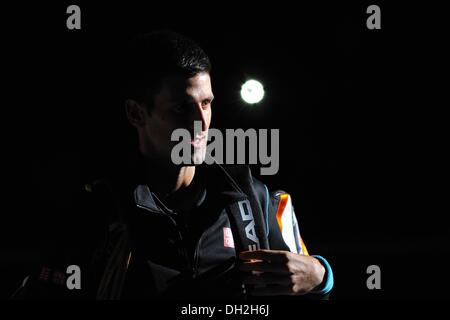 Bercy, Paris, Frankreich. 29. Oktober 2013. Novak Djokovic SER Tennis Open de Paris Masters 1000 ATP Herren Credit: Action Plus Sport/Alamy Live News Stockfoto