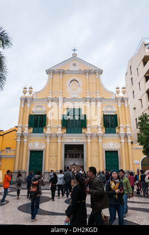 St. Dominic Church in der Nähe von Senatsplatz in Macau, China. Stockfoto