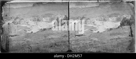 Die Shoshone Falls am Snake River in Idaho sind einer der größten Wasserfälle in den Vereinigten Staaten. Bekannt für seine beeindruckende Höhe, wird es oft als „Niagara des Westens“ bezeichnet. Stockfoto