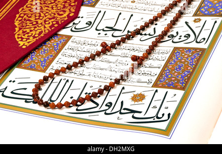 Custom gedruckt, Koran und Kuka Baum handgemachte Perlen Stockfoto